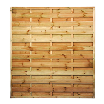 Panneau bois occultant autoclavé Classe 3 - Lamelles 8x95 mm - Cadre 45x45 mm - 1,80 M x 1,80 M - ép. 5,00 CM
