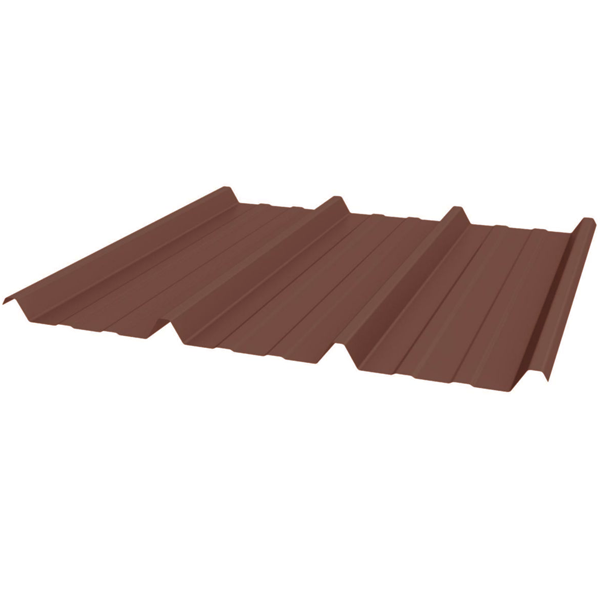 Bac de couverture en tôle d'acier PML45CS-63 - laquage Brun rouge RAL 8012 - 1x3,8 MM