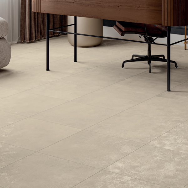 Carrelage sol intérieur effet béton en grès cérame émaillé - Jessica - 60,0 CM x 60,0 CM - ép. 9,50 MM - Greige