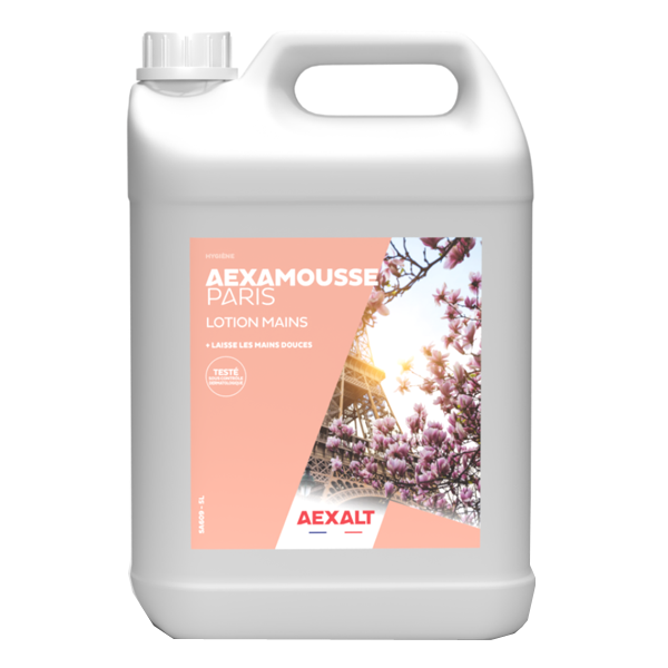 Savon pour les mains parfum agréable - Aexamousse Paris Aexalt - bidon de 5 litres