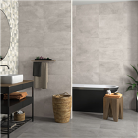 Faïence murale effet béton Edilis Salvador - 60,0 CM x 30,0 CM - ép. 8,5 MM - Blanc