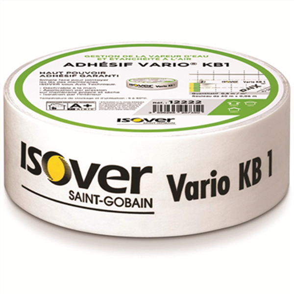 Adhésif simple face VARIO® KB1 Isover - Rouleau de 6 cm x 40 ml