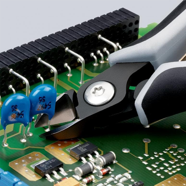 Pince de précision coupante de côté pour l'électronique ESD - Longueur 125 mm - Acier chromé