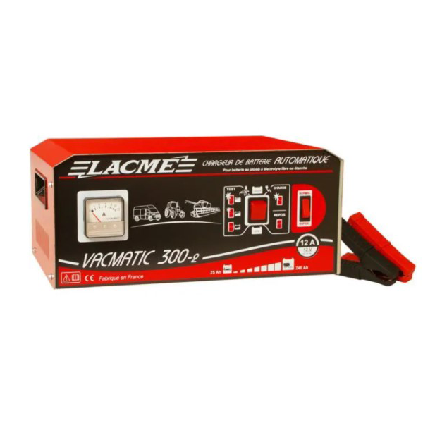 Chargeur automatique 12 A pour batteries au plomb 12 V Lacmé VACMATIC 300-2