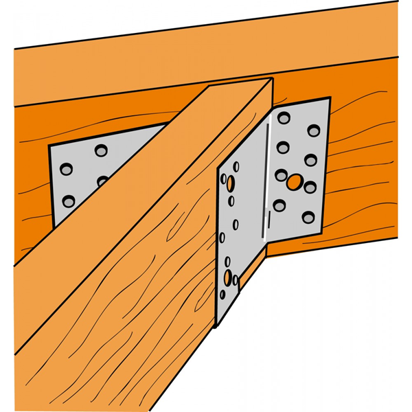 Sabot à angle 45° sens Gauche - largeur 76 MM - hauteur 152 à 228 MM