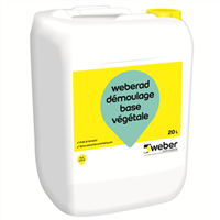 Agent de démoulage Weberad démoulage base végétale - 20 LTR