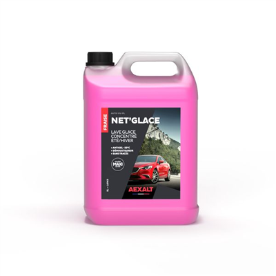 Lave glace concentré antigel -20°C - Net'Glace Aexalt - parfum fraise - bidon de 5 litres