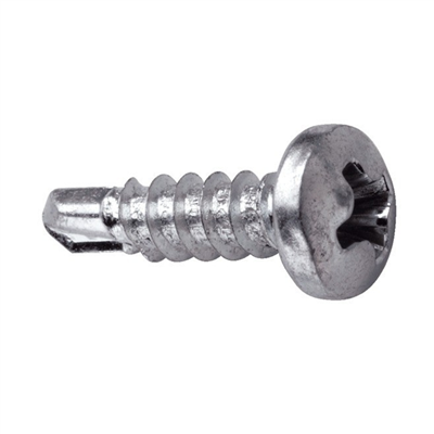Vis autoperceuse à tête cylindrique Pozidriv - 4.2 mm x 25 mm - Acier zingué - Boîte de 200