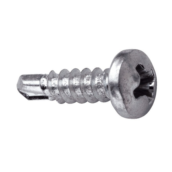 Vis autoperceuse à tête cylindrique Pozidriv - 4.2 mm x 25 mm - Acier zingué - Boîte de 200