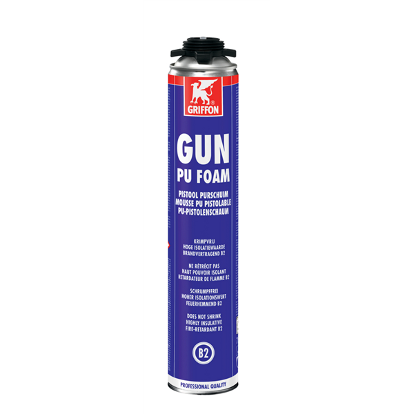 GUN PU-FOAM MOUSSE PU, PISTOLABLE - AÉROSOL 750 ML