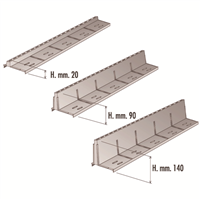 GRILLE A FENTE PVC SERIE 130 DIM 130X500 H20 GRIS