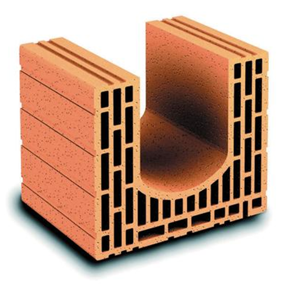 Brique linteau-chaînage Monomur rectifiée isolante Porotherm R30 - RC 70 - 250,0 MM x 300 MM x 249,0 MM