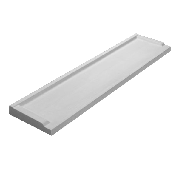 Appui de fenêtre en béton gris Propreso PPS avec rejingots et goutte d'eau - largeur 34,7 CM - longueur 111 CM