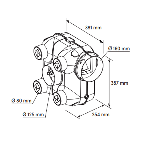 Ensemble VMC simple flux autoréglable City'air Hygrocomut Autogyre