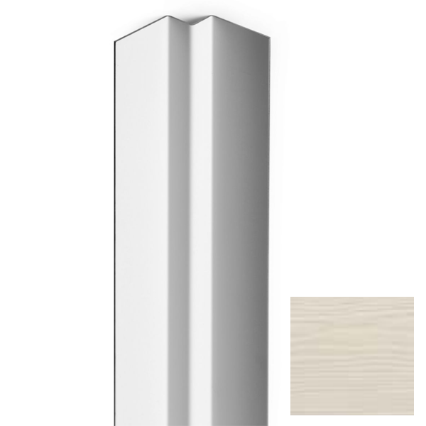 Profil d'angle intérieur pour bardage Cedral Click - aluminium laqué Blanc crème C07 - longueur 3,00 M