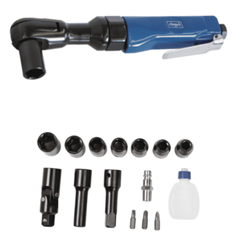 Clé à cliquet pneumatique Scheppach 1/2 " 6,3 bar 68 Nm en coffret avec accessoires