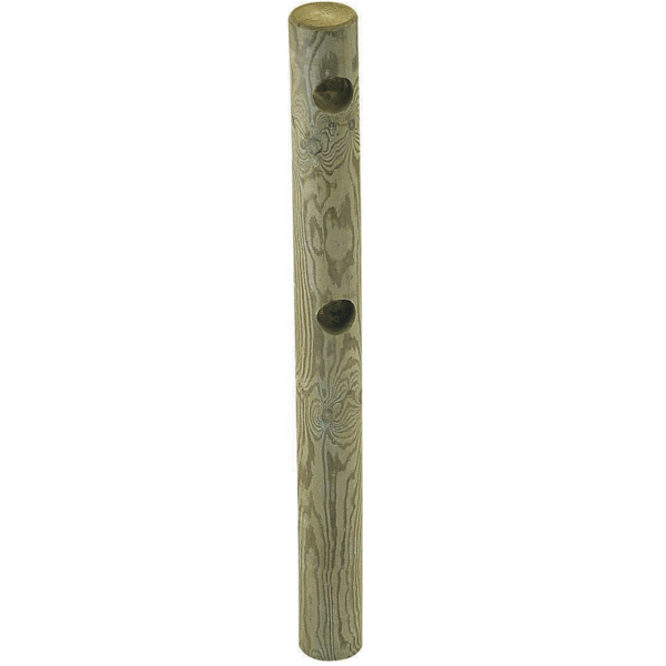 Poteau d'extrémité pour clôture Prailloux en pin sylvestre - bois traité classe 4 vert - Ø 140 mm - hauteur 1,50 M