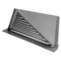 Chatière triangulaire traditionnelle pour couverture en zinc VMZINC QCH4T - aspect Quartz-Zinc