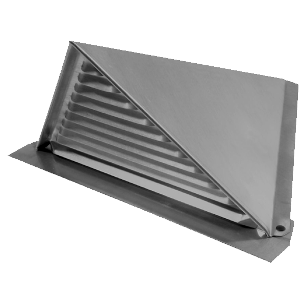 Chatière triangulaire traditionnelle pour couverture en zinc VMZINC QCH4T - aspect Quartz-Zinc