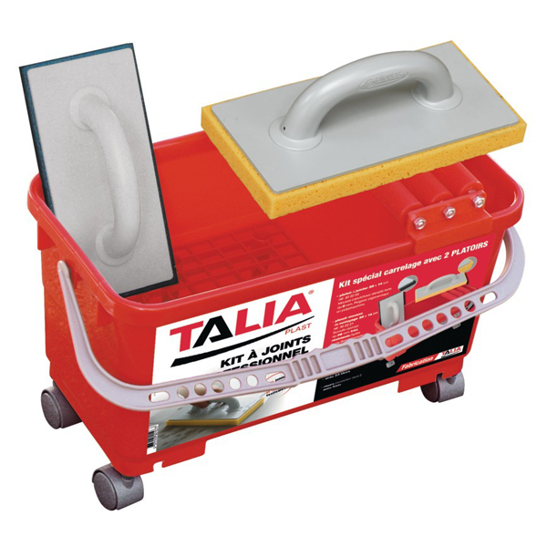 Kit à joints professionnel pour carreleur - Taliaplast - bac de 23 litres avec accessoires