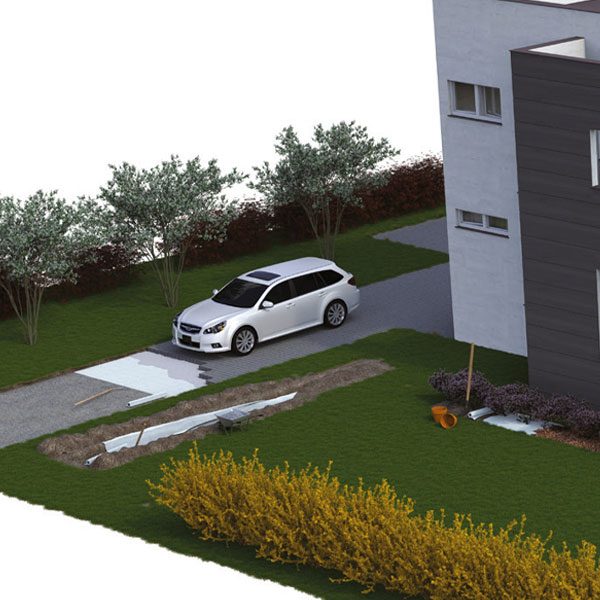 Géotextile non-tissé imputrescible pour aménagement extérieur - Résistance 4 kN - Edia - 2 m x 50 m