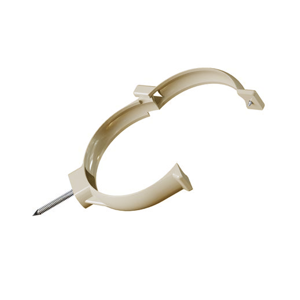 Collier de fixation à patte à vis MEP CAV80 à visser pour tuyau de descente de 80 mm - PVC Sable