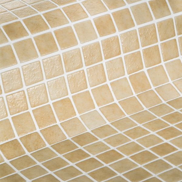 Mosaïque en émaux de verre grip Safe Beige - carreau de 2,5 x 2,5 cm - trame de 31,2 x 49,5 cm