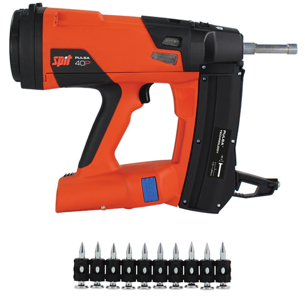 Cloueur autonome à gaz Spit Pulsa 40P+ pour plaquiste avec 2500 clous C6 de 20 mm