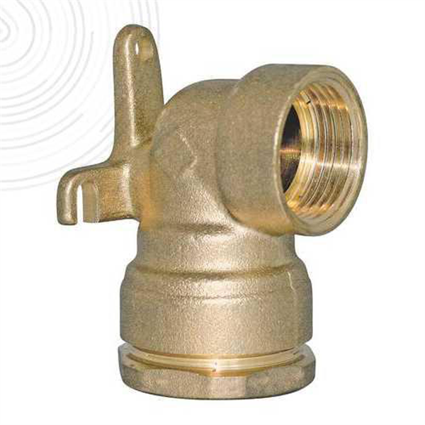 Coude applique laiton sortie femelle pour tuyau polyéthylène - diamètre 25 mm - 3/4" (20x27)