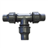 Raccord Té compression pour tuyau goutte à goutte - Ø 13 x 16 mm - Fitt - PE Noir