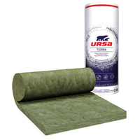 Rouleau laine de verre pour plafonds et combles perdus - MNU 40 Ursa - R=2,50 m².K/W - 8,00 M x 1,20 M - ép.100 MM