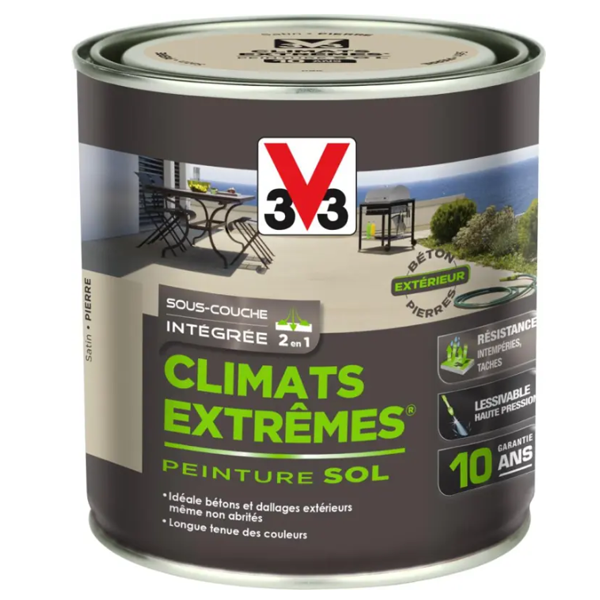 Peinture sols extérieurs avec sous-couche intégrée - Climats extrêmes V33
