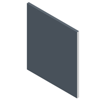 Liseré décoratif pour clôture aluminium 40x2 mm - Long. 1,985 m - Alu laqué anthracite RAL7016 - Lot de 4