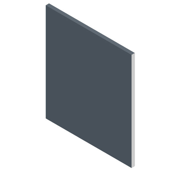 Liseré décoratif pour clôture aluminium 40x2 mm - Long. 1,985 m - Alu laqué anthracite RAL7016 - Lot de 4