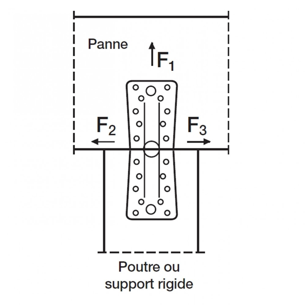Équerre renforcée E19 75x150x50 mm épaisseur 3 mm
