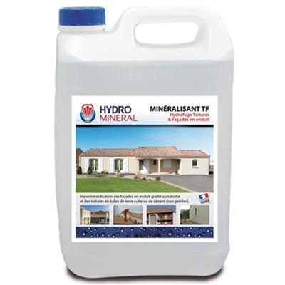 Minéralisant TF hydrofuge pour toitures façades en enduit Hydro Minéral - Bidon de 5L