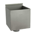 Boîte à eau zinc carrée pour raccordement pluvial - 220 x 220 x 220 mm - Ø 80,0 MM - Quartz-zinc