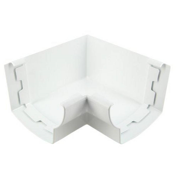 Angle intérieur Nicoll pour gouttière - Angle 90° - Longueur 169 mm - À coller - Techtan - Blanc