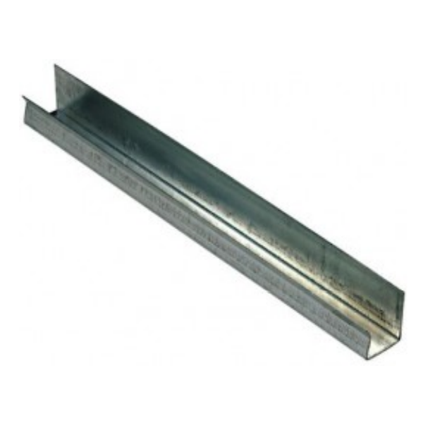 Lisse d'ossature métallique Isover Clip Optima pour cloison et plafond - longueur 2,35 M