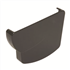 Fond de naissance droite Nicoll pour gouttière - Longueur 137 mm - Épaisseur 22 mm - Techtan - Gris anthracite