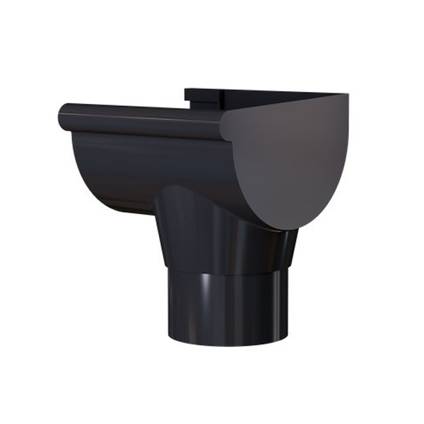 Naissance droite à coller MEP 25NDC pour gouttière GD25 et tuyau de descente de 80 mm - PVC Noir