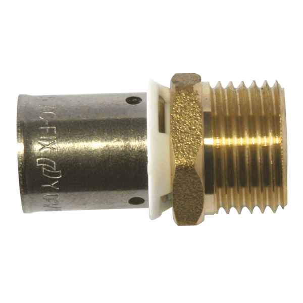Raccord Mâle fixe laiton 3/4" à sertir par écrasement pour tube PER Ø 20 mm