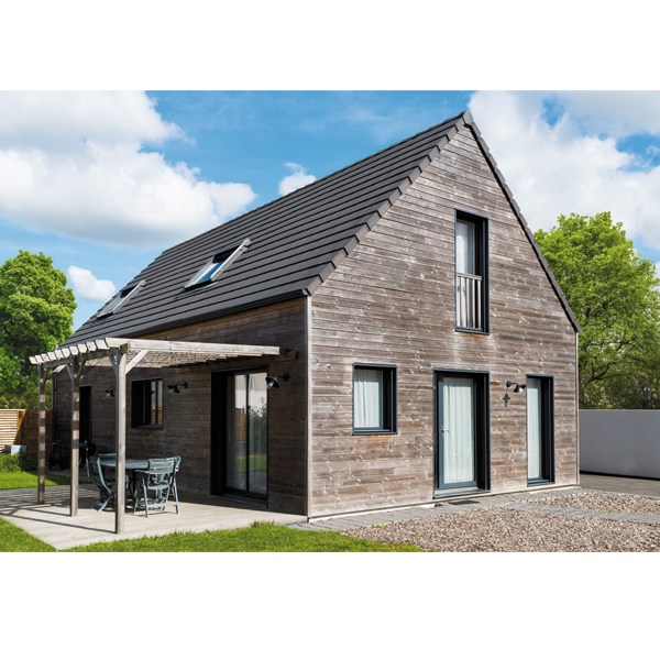 Tuile béton grand moule à aspect plat - Innotech - Graphite - 42 x 33 cm