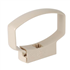 Collier ovoïde PVC pour tube de descente eau pluviale à clipser - 90 x 56 mm - Sable