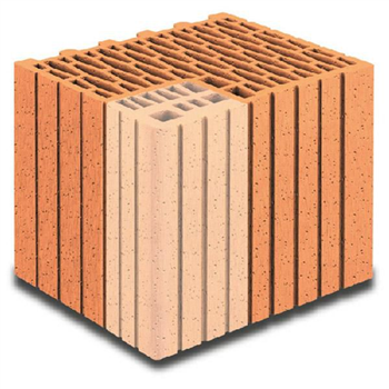 Brique tableau Monomur rectifiée isolante Porotherm R30 - RC 70 - 250,0 MM x 300 MM x 249,0 MM