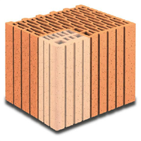 Brique tableau Monomur rectifiée isolante Porotherm R30 - RC 70 - 250,0 MM x 300 MM x 249,0 MM