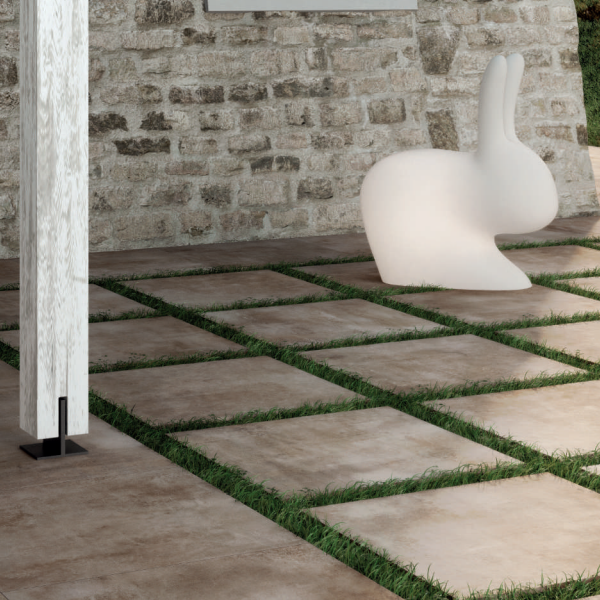 Margelle extérieure grès cérame émaillé rectifié effet béton Upnuance - 60 CM x 30 CM - ép. 20 MM - Earth