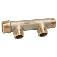 Collecteur de distribution chantier à portée plate mf3/4" - 2 sorties en 1/2