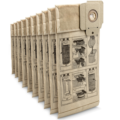 Sac filtrant en papier Karcher pour aspiro-brosseur CV - double couche - classe de poussières M - lot de 10