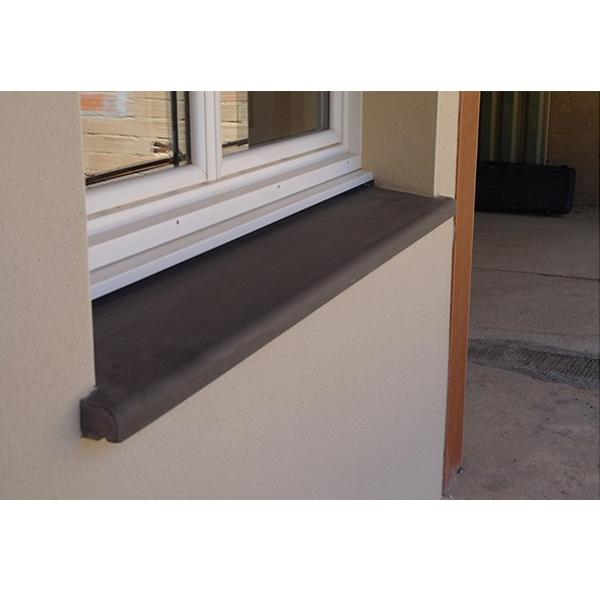 Appui de baie monolithe isolé Terreal APM35 - terre cuite anthracite - 34,5 CM x 10 CM - longueur 0,68 M